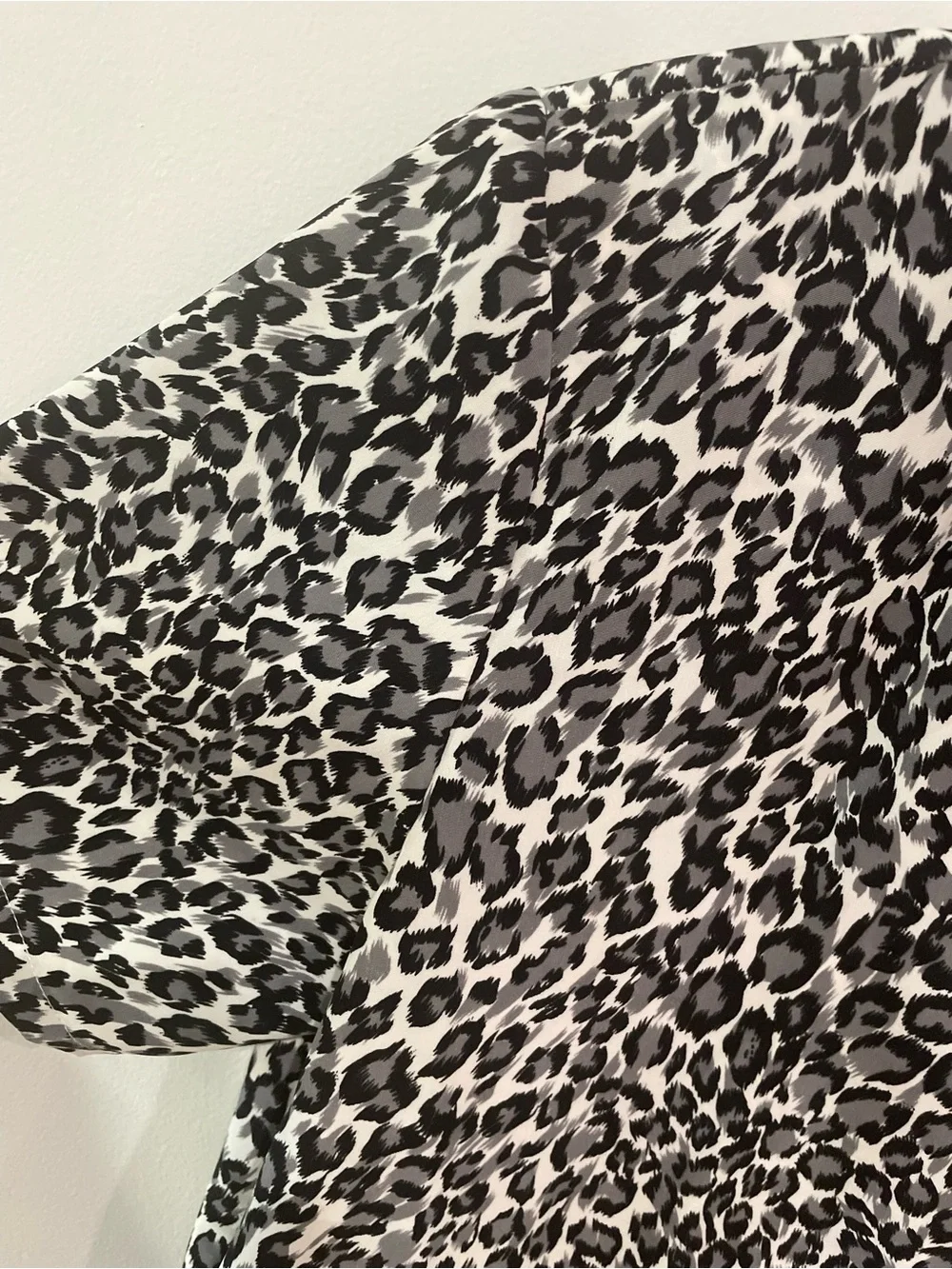 Anna leopard print shirt sleeve shirt size large Women’s Blouse Short Sleeve